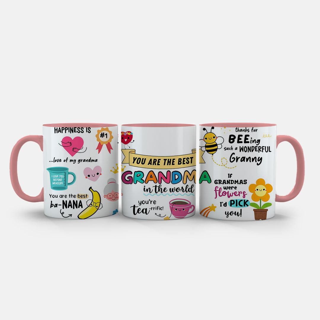 11oz Ceramic Mug Black - Colourful ceramic mug with rainbow typography and heartfelt family messages